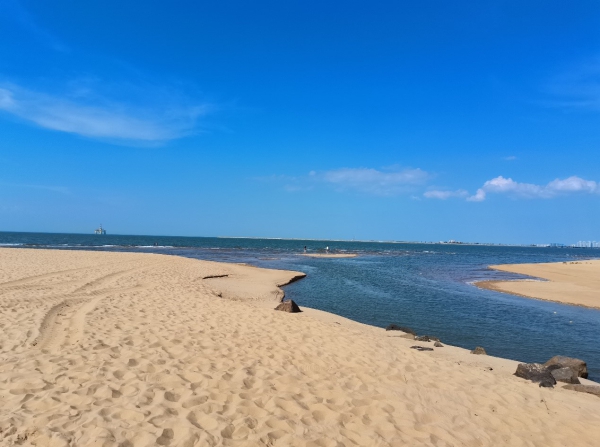 海南海口五源河砂质岸线
