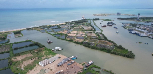 养生园（位于宁远河入海口） 海口海洋地质调查中心摄于2022年7月